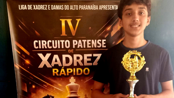 Jovem enxadrista de Araxá conquista título em etapa do Circuito Patense