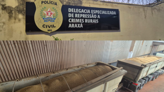 Polícia Civil recupera 40 toneladas de soja desviadas durante transporte de carga de empresa de Araxá