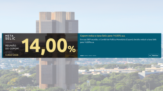 Banco Central reduz taxa Selic para 14% ao ano e anuncia quarto corte dos juros básicos da economia
