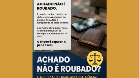 Achado não é roubado mesmo?